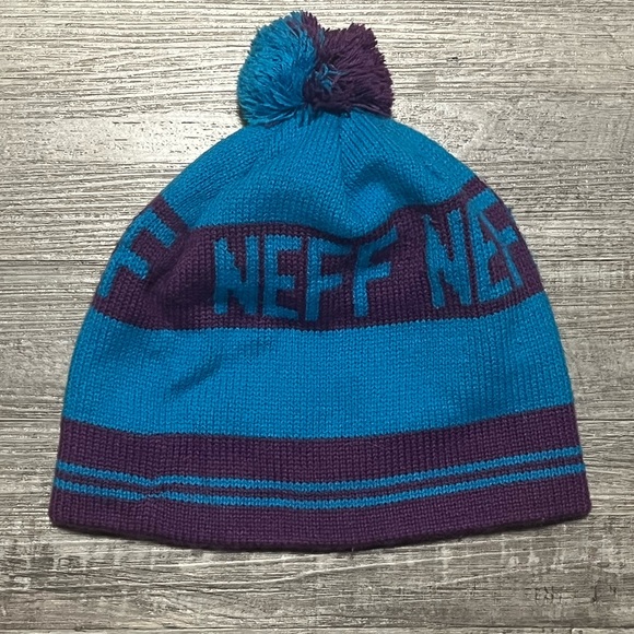 Neff purple and blue vintage snowboard toque - Picture 1 of 3